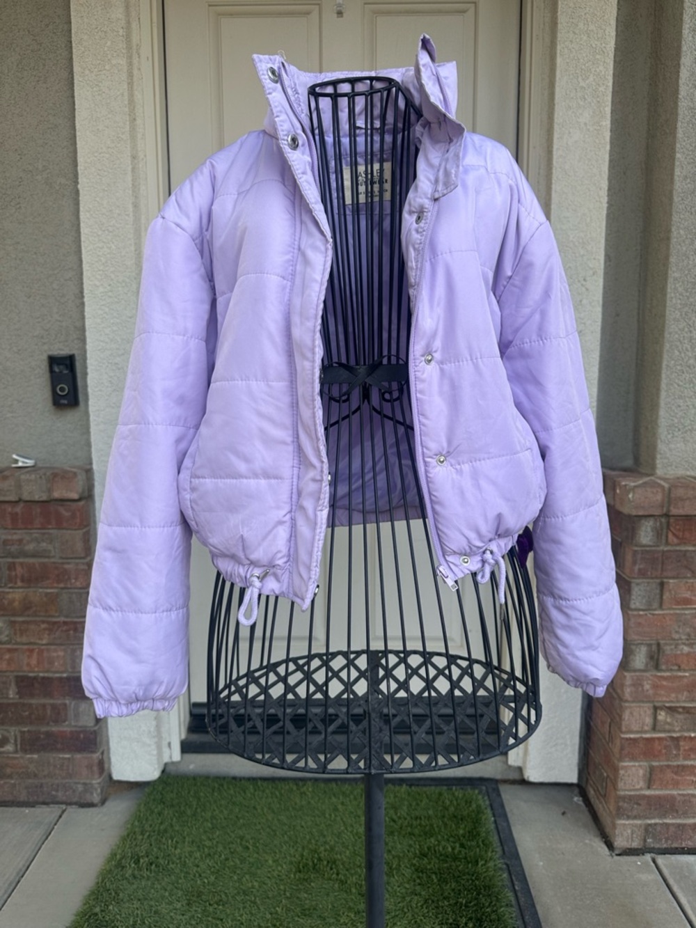 Ashley By 26 International Lavender Quilted Puffer Jacket